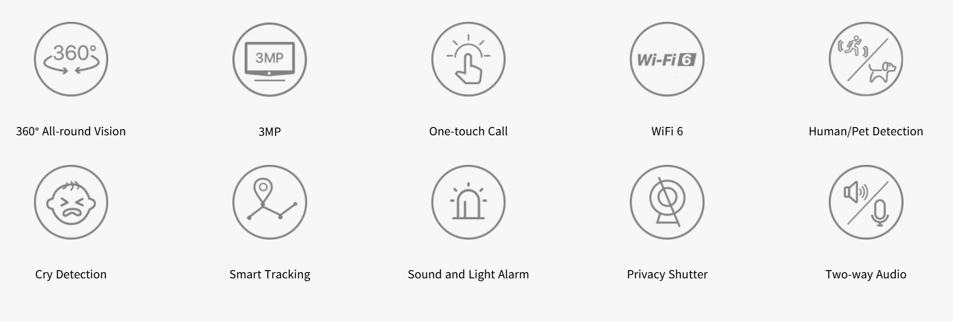 Tenda RP3 Pro AI Security 2K (3MP) WiFi 6 otočná kamera, nočné videnie, audio, WPA3, AX300 