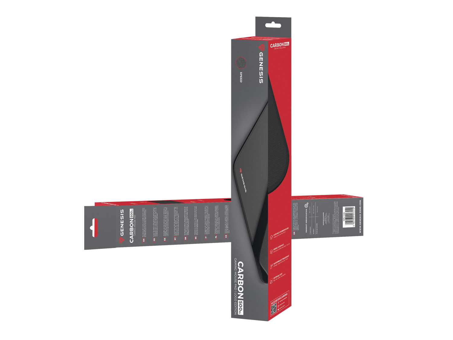 Herná podložka pod myš Genesis CARBON 700 Cordura XL, 45x40cm, čierna 