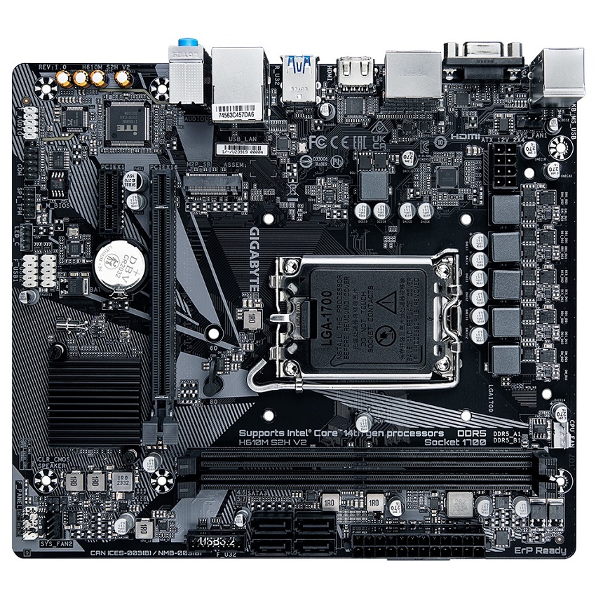GIGABYTE H610 S2H V2/ LGA 1700/ mATX 