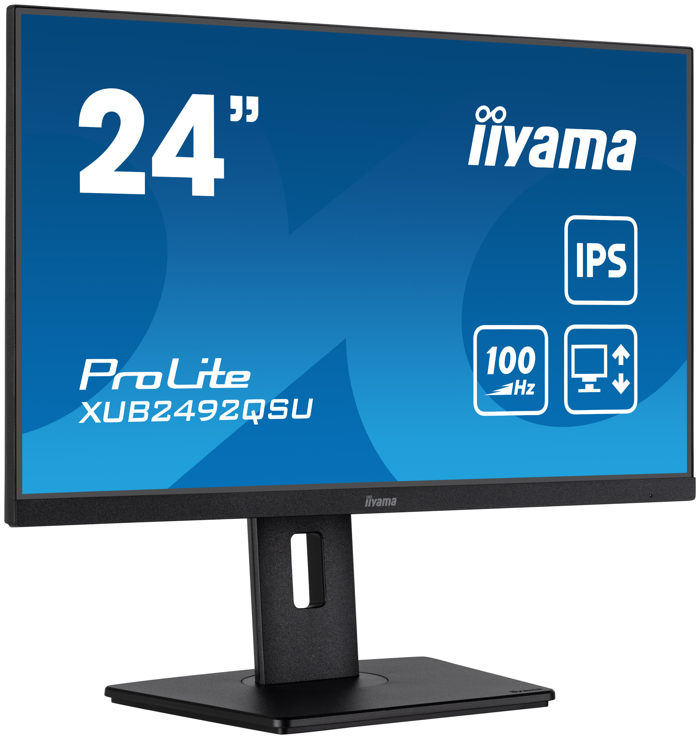 iiyama ProLite/ XUB2492QSU-B1/ 23, 8"/ IPS/ QHD/ 100Hz/ 0, 5ms/ Black/ 3R 
