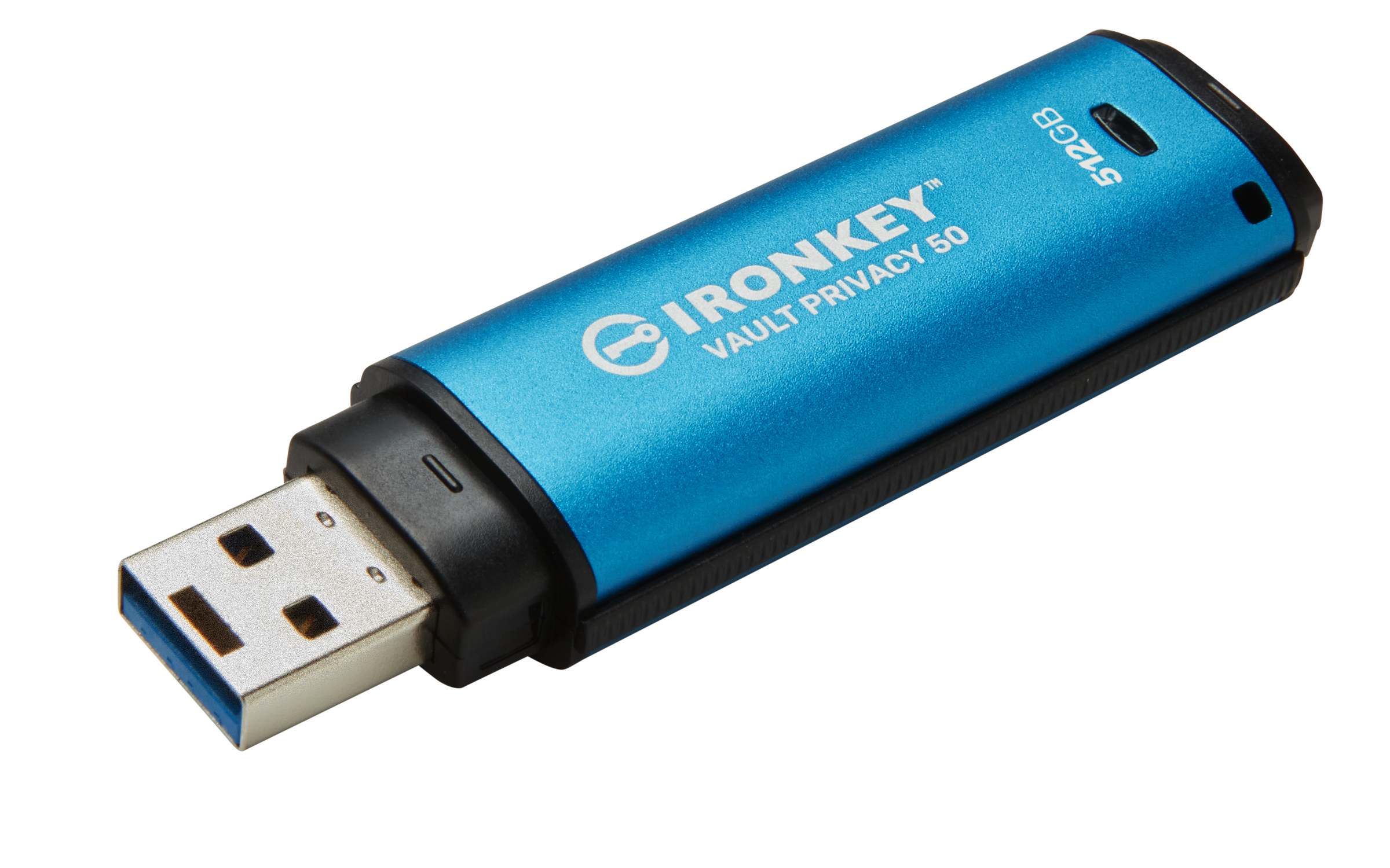 Kingston Ironkey Vault Privacy 50/ 512GB/ USB 3.2/ USB-A/ Modrá 
