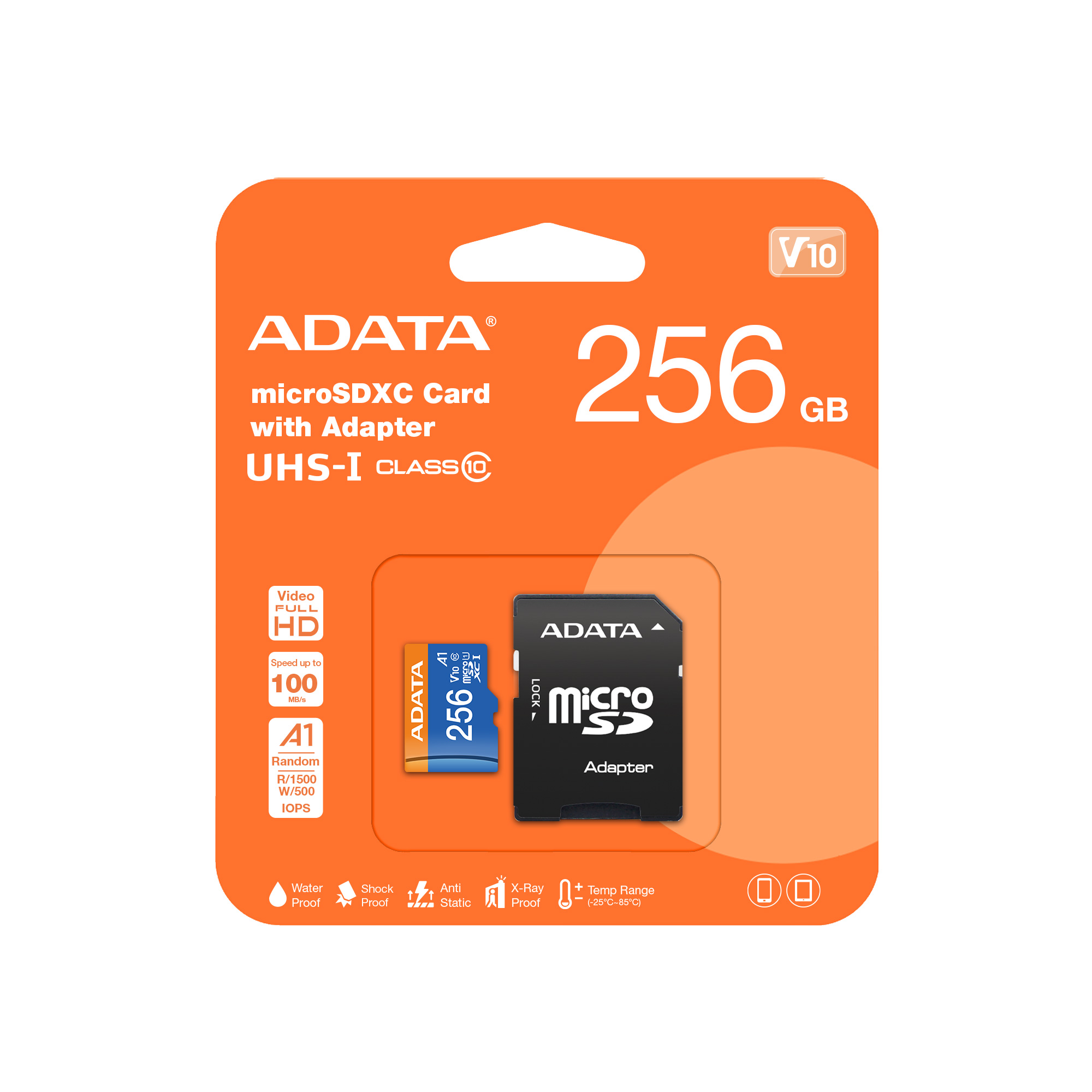 Adata/ Micro SDXC/ 256GB/ UHS-I U1 / Class 10/ + Adaptér 