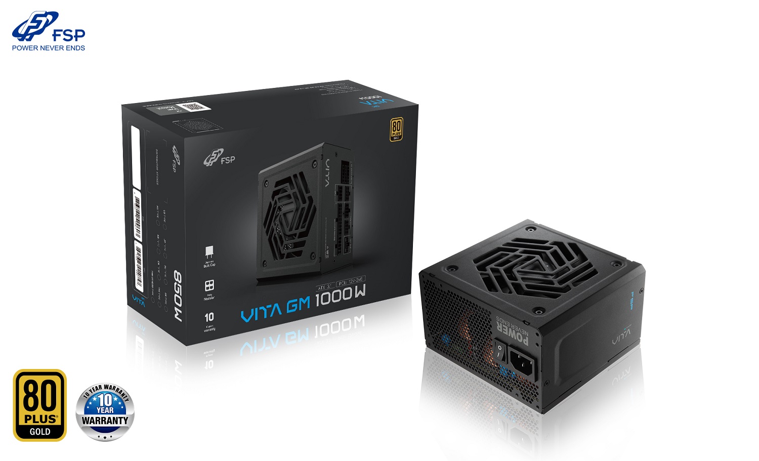 FSP VITA GM/ 1000W/ ATX 3.1/ 80PLUS Gold/ Modular/ Retail