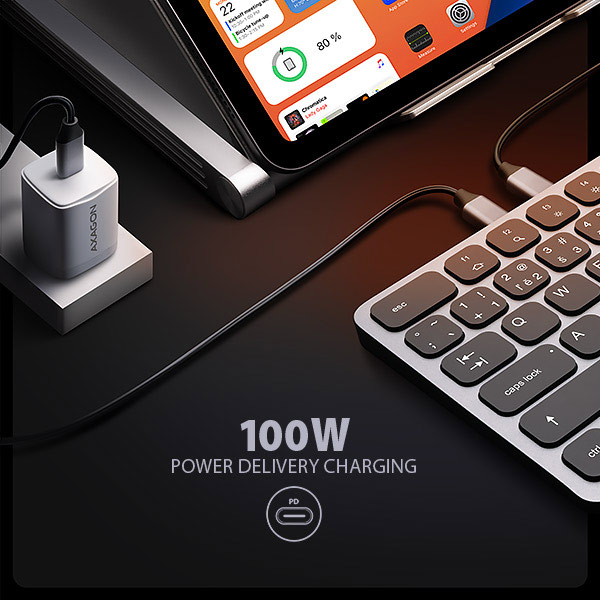 AXAGON HMC-KB-CS, USB 5Gbps hub s CZ/ SK klávesnicou, HDMI 4K/ 60Hz, 3x USB-A, SD/ mSD, audio, PD 100W 