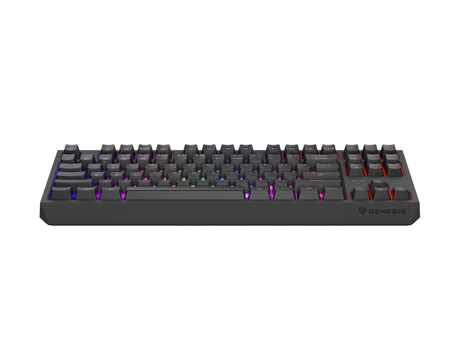GENESIS herná klávesnica THOR 230/ TKL/ RGB/ Outemu Silent Lemon/ Bezdrôtová USB + Bluetooth/ US layout/ Č 