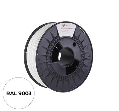 Tlačová struna (filament) C-TECH PREMIUM LINE, ABS, dopravná biela, RAL9003, 1, 75mm, 1kg