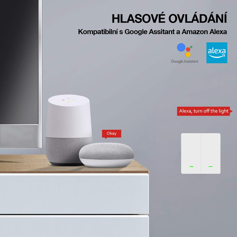 EVOLVEO WiFi Dual Switch, šikovný vypínač 