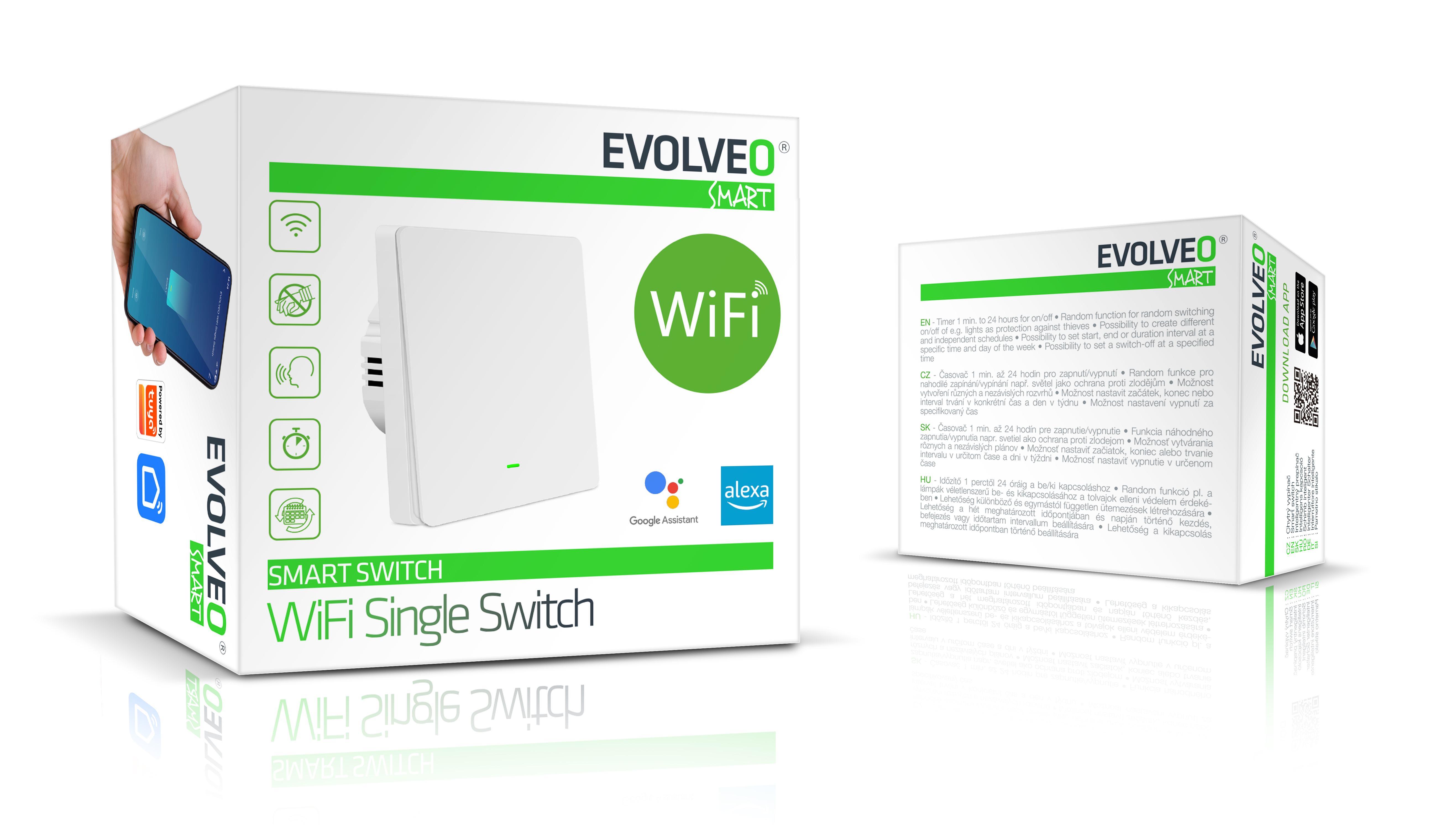 EVOLVEO WiFi Dual Switch, šikovný vypínač 