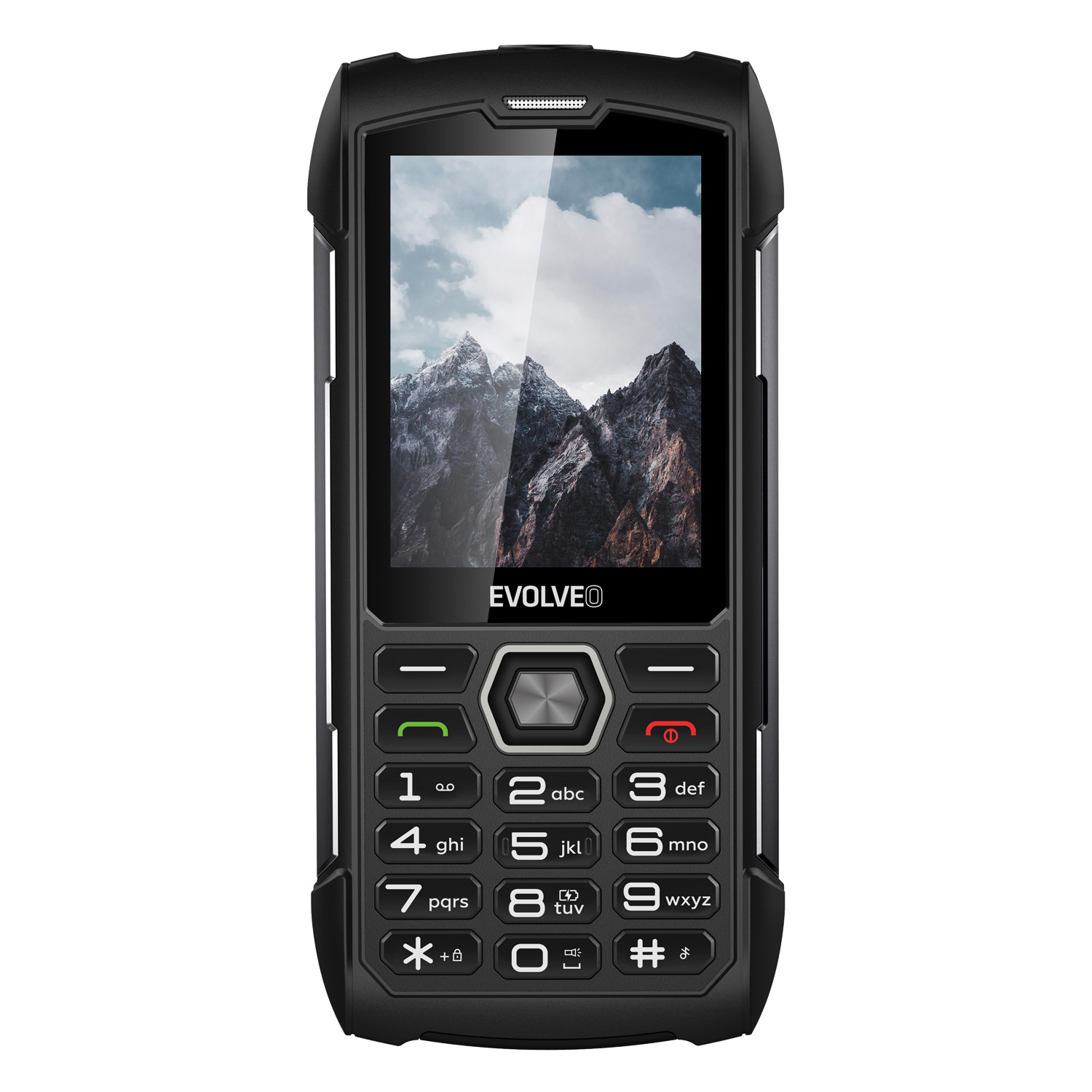 EVOLVEO StrongPhone H1, IP68 odolný Dual SIM telefón, 2, 8" LCD, 5000mAh, Powerbanka, čierno-sivý 