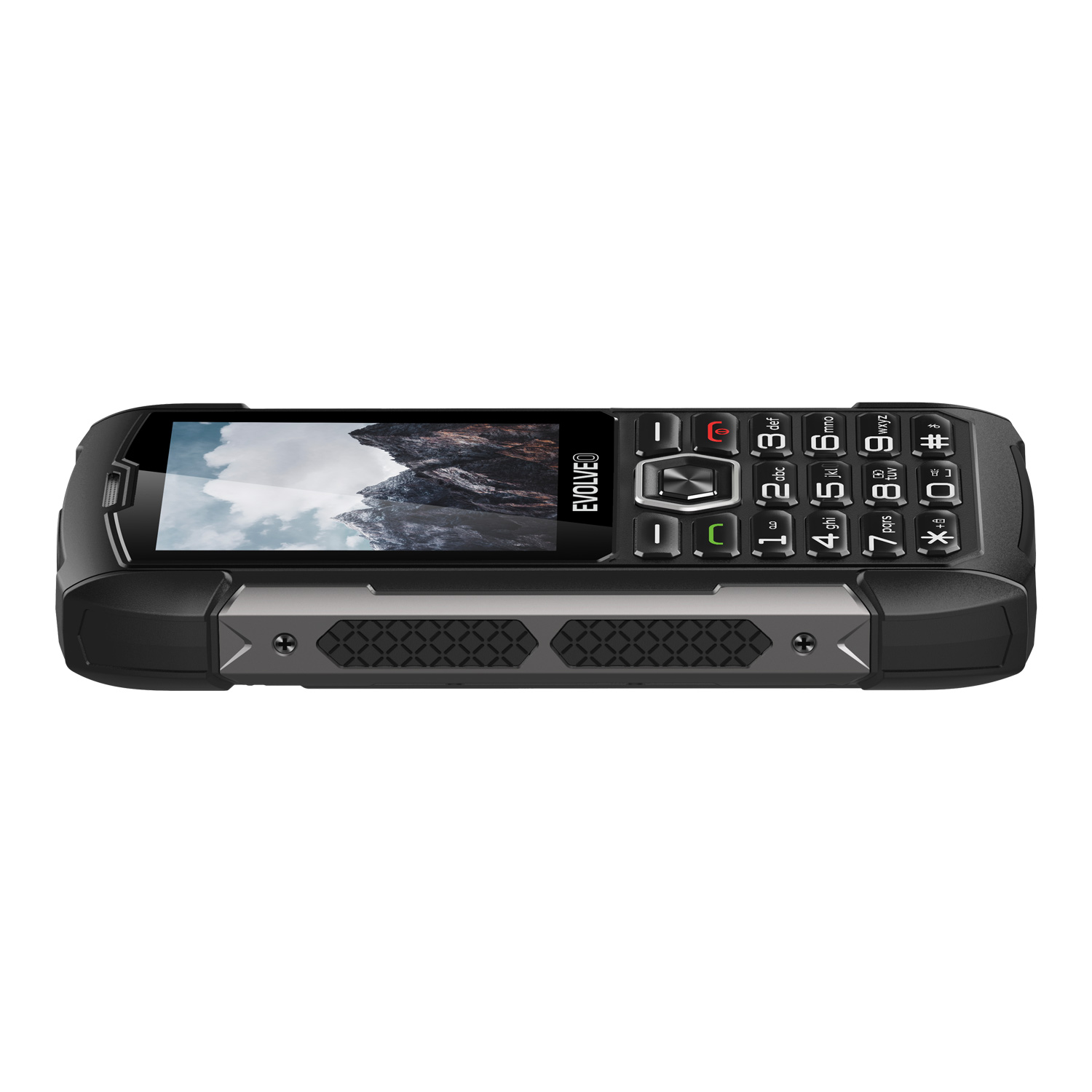 EVOLVEO StrongPhone H1, IP68 odolný Dual SIM telefón, 2, 8" LCD, 5000mAh, Powerbanka, čierno-sivý 