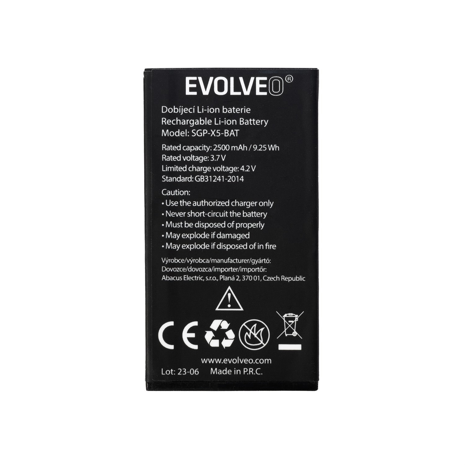EVOLVEO orig. batéria 2500 mAh pre StrongPhone X5