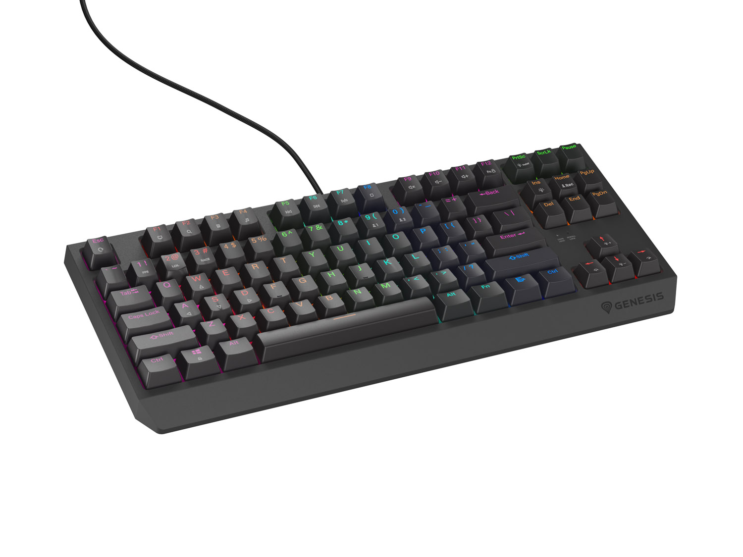 Genesis herná bezdrôtová klávesnica THOR 230 Lite/ Drôtová USB/ US layout/ Čierna 