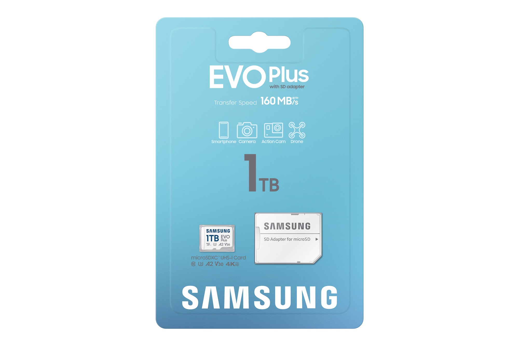 Samsung EVO Plus/ micro SDXC/ 1TB/ UHS-I U3 / Class 10/ + Adaptér/ Biela 