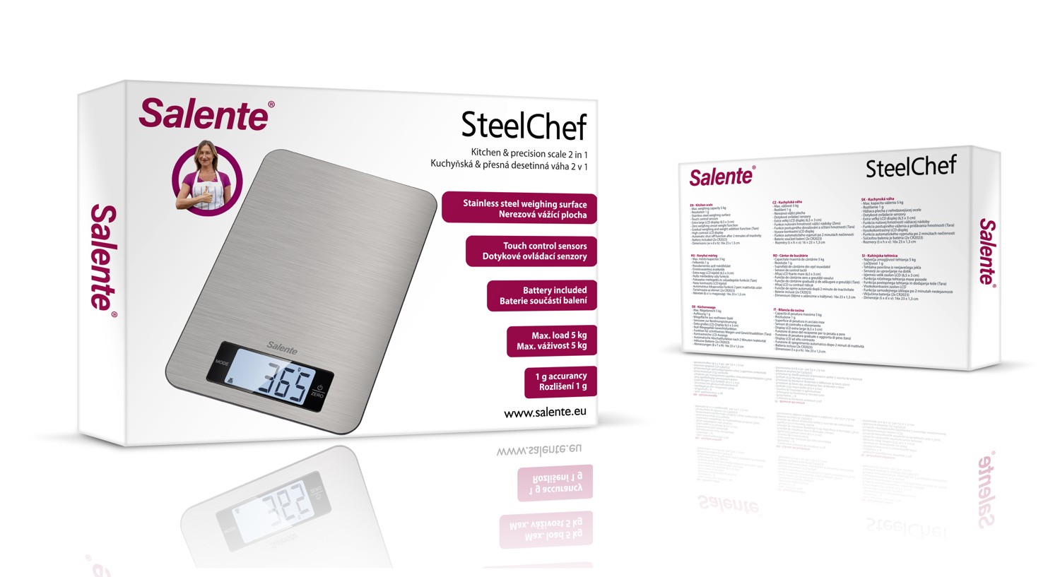 Salente SteelChef, kuchynská váha, nerezová 