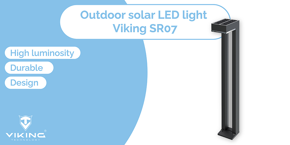 Vonkajšie solárne LED svetlo Viking SR07 - 2ks/ 1000 lm/ IP54/ 2 režimy/ teplá biela 