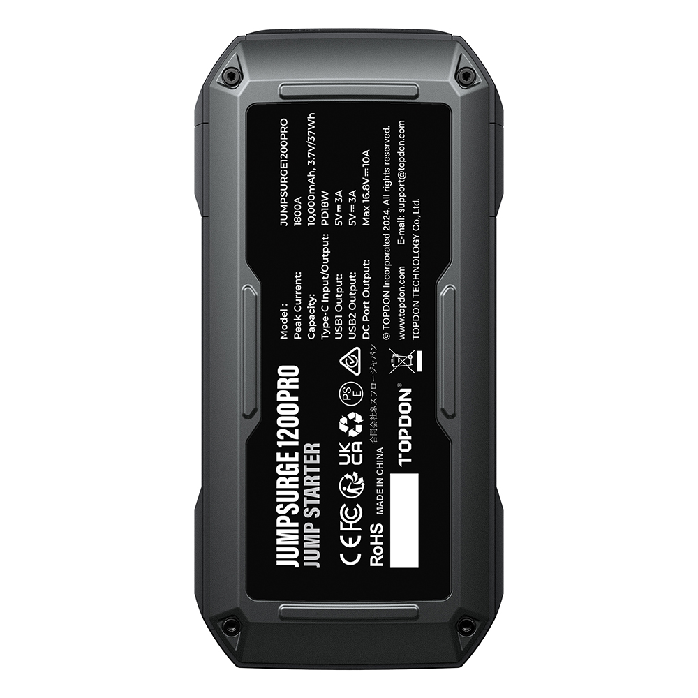 Car Jump Starter JumpSurge 1200 PRO/ 10000mAh/ max výstupný prúd 1800A/ 2xUSB-A/ USB-C/ DC Jack 