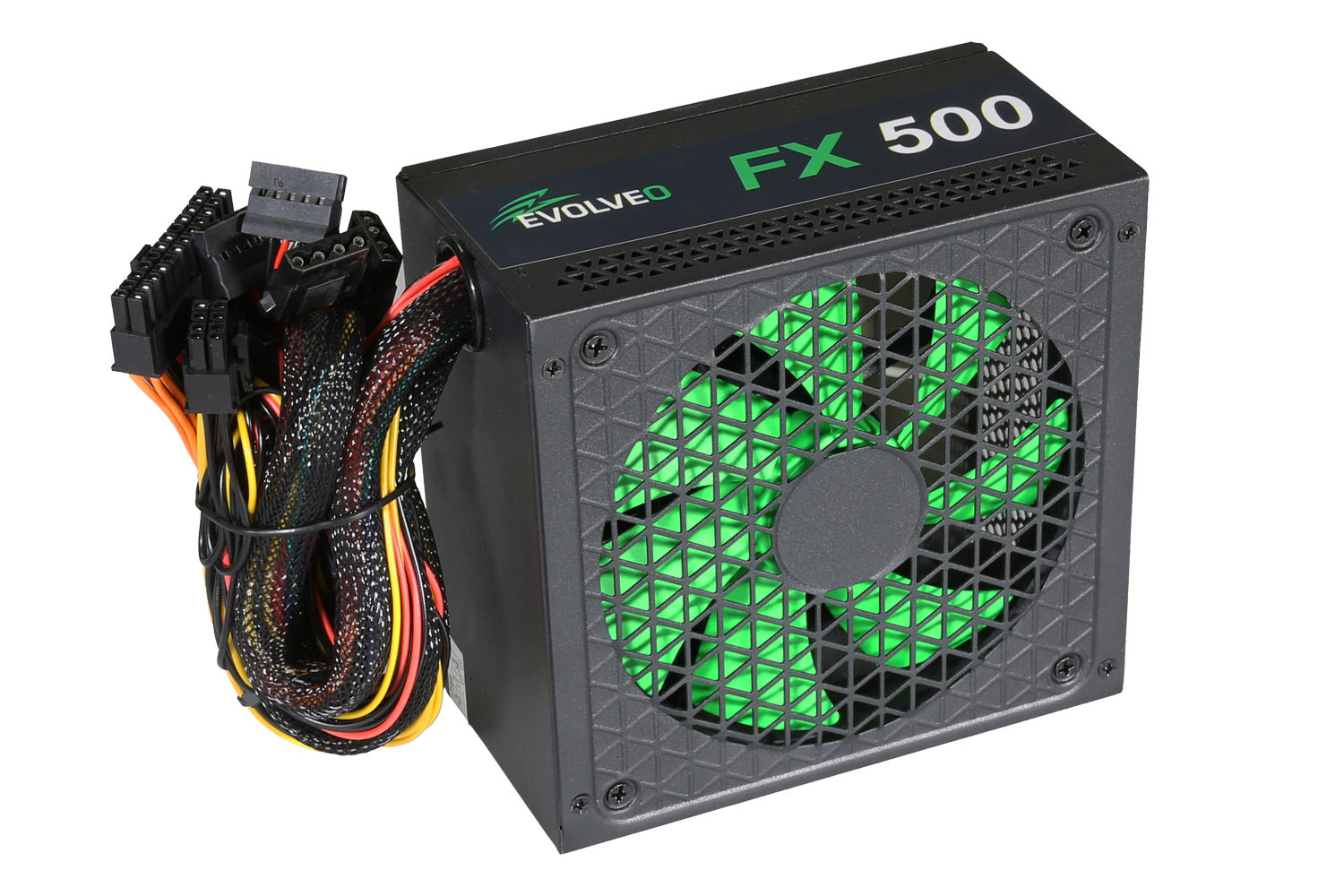 EVOLVEO FX 500, zdroj 500W ATX, 14cm, 80+, White, 3YRW