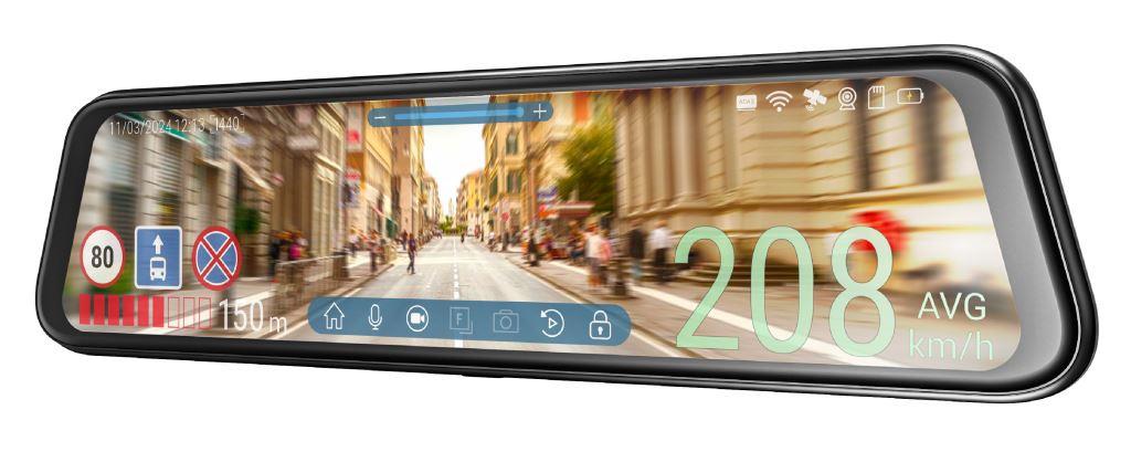 NAVITEL MR750 SMART celoobrazovková palubná kamera v spätnom zrkadle s WIFI a GPS