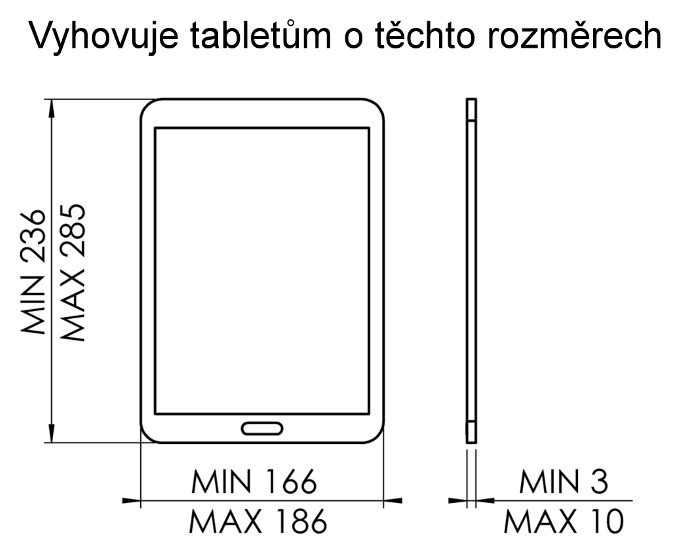 Vogel"s PTS2010 univerzálny housing pre tablety 8-10" 