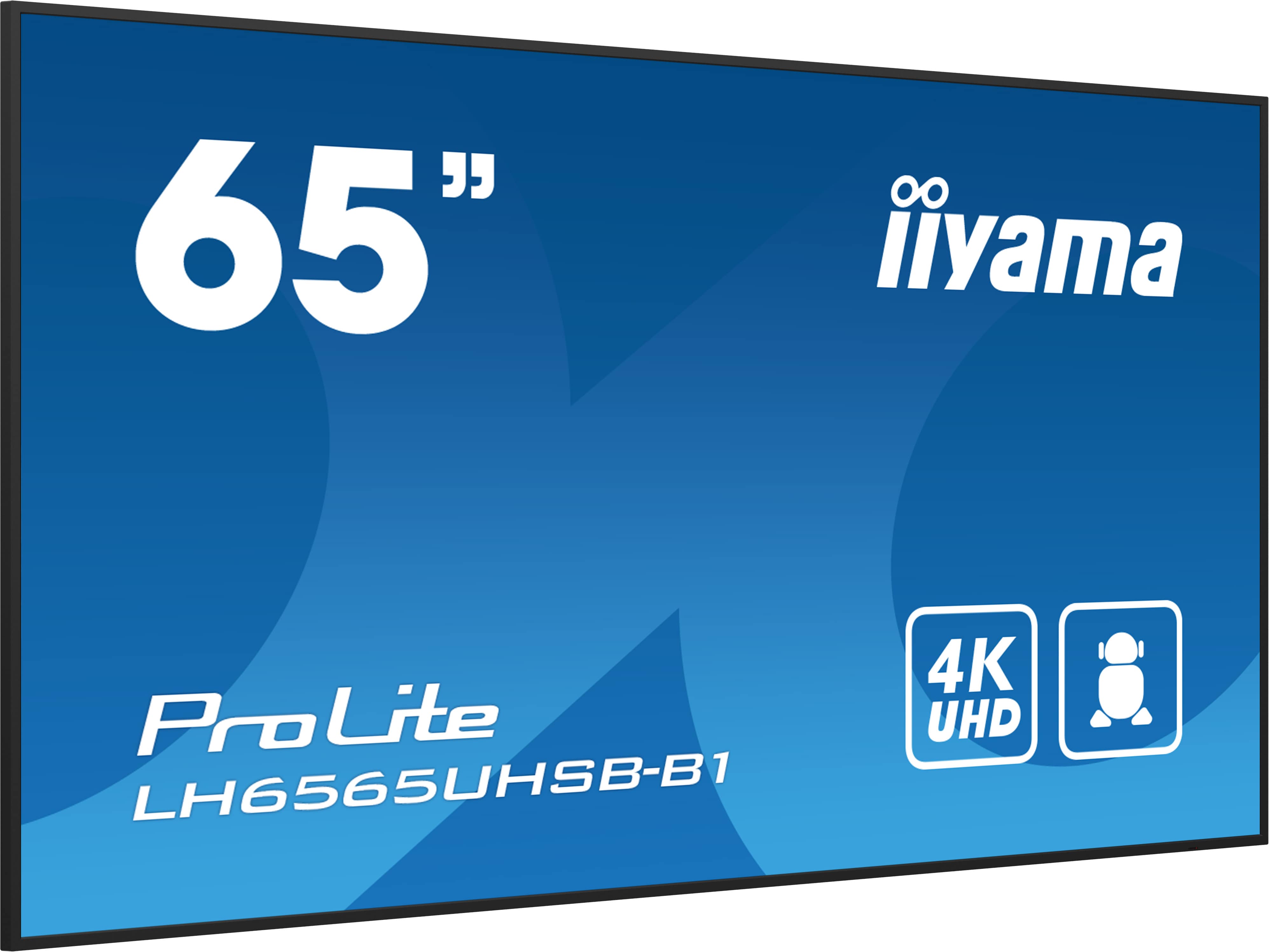 65" iiyama LH6565UHSB-B1: IPS, 4K UHD, Android, 24/ 7 