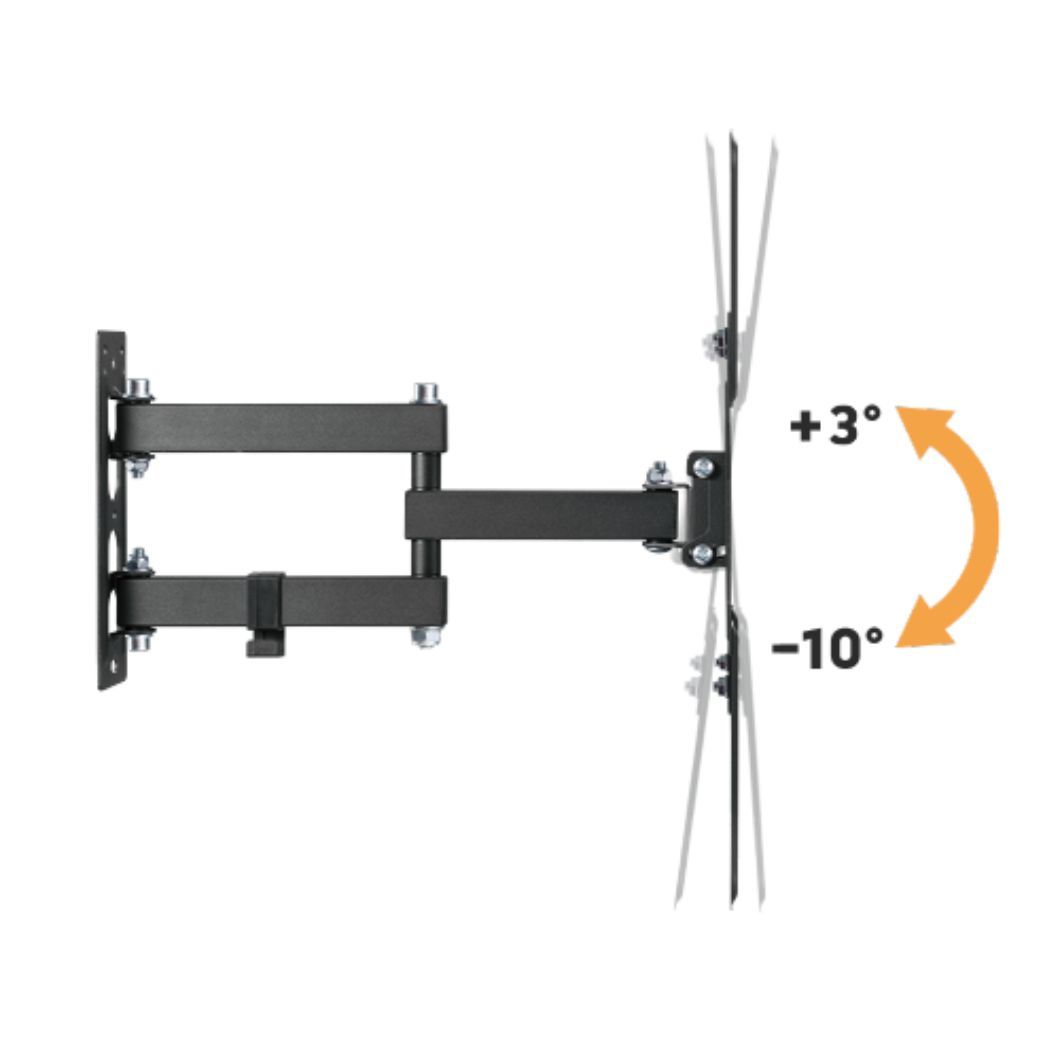 Výsuvný držiak Brateck LPA68-443 pre TV 23"-55" 30kg polohovateľný nástenný 