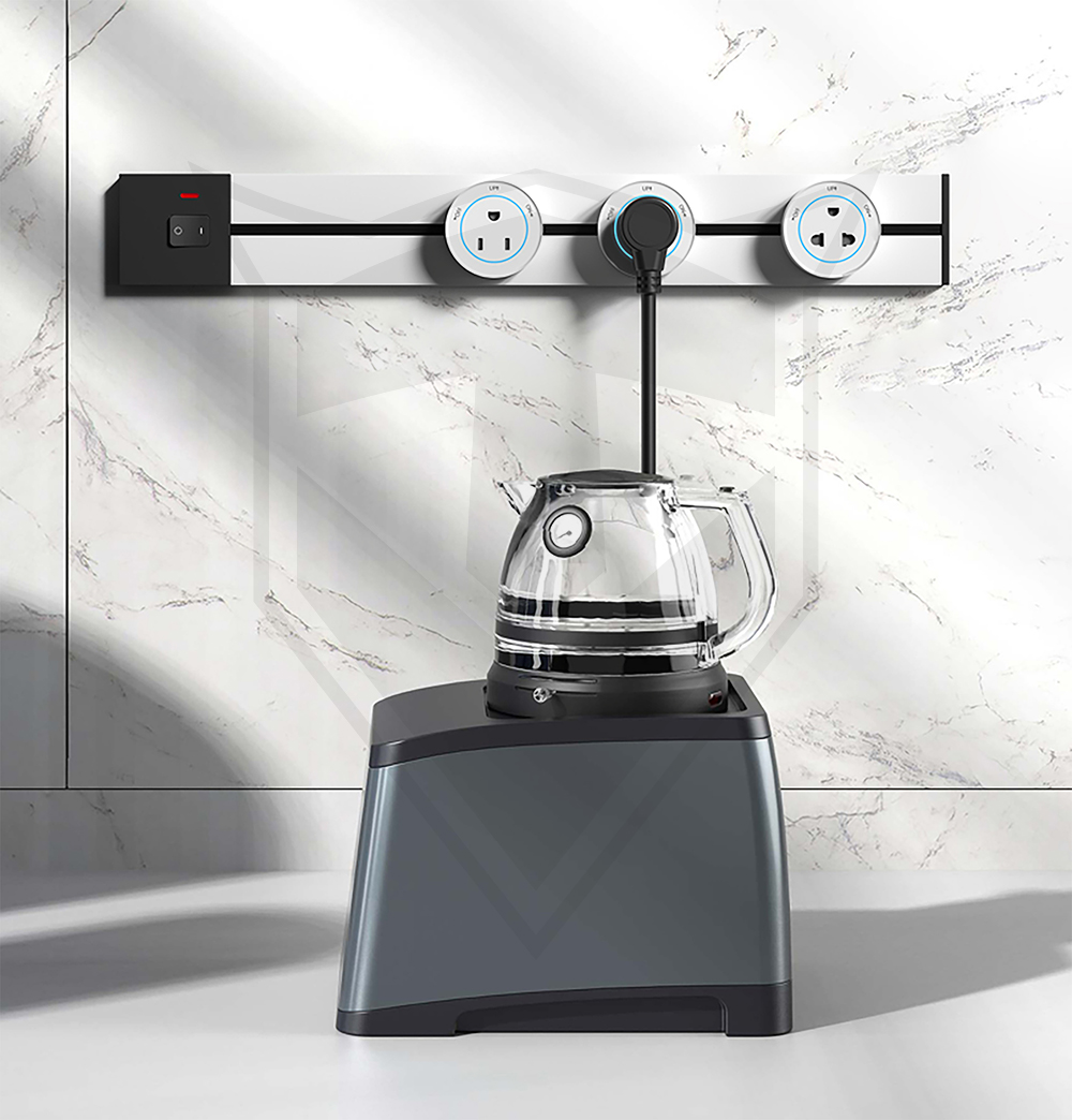 Zásuvkový modul Viking A50SB, strieborno-čierna/ výstupy - 1xUSB-A/ výkon až 2500W/ 230V, 16A, 50Hz 