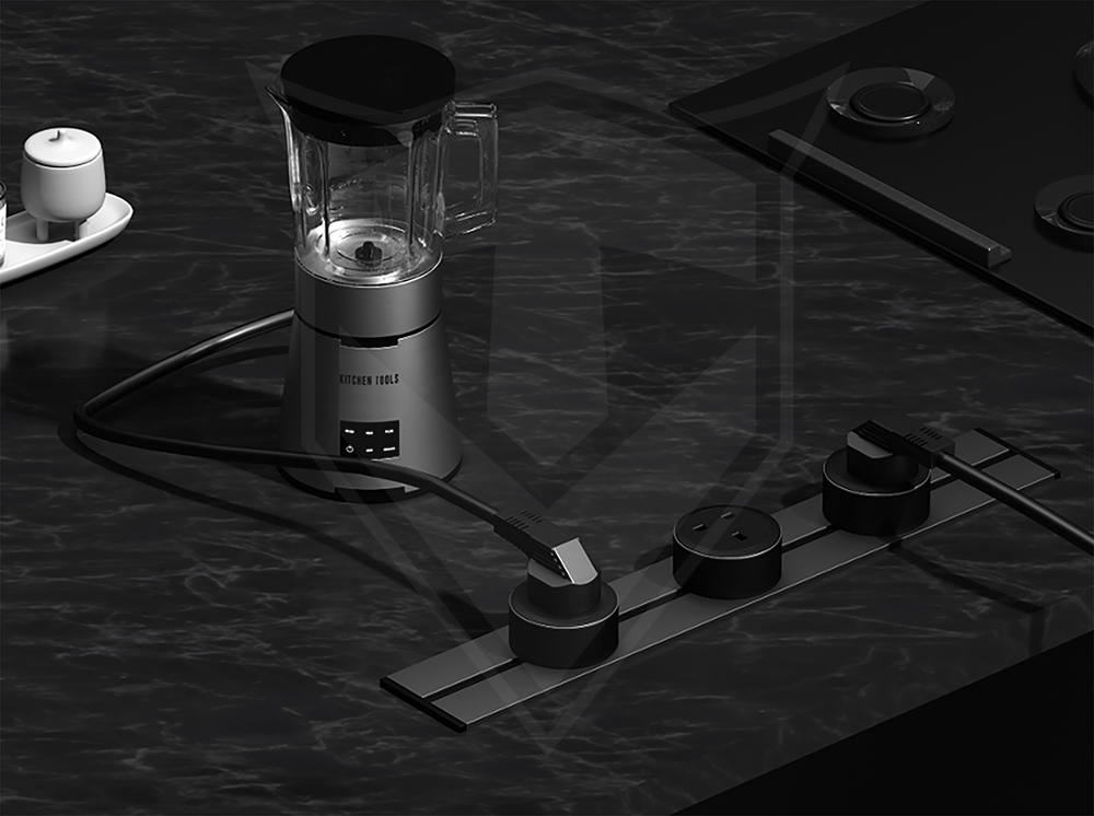 Zásuvkový modul Viking A60S, strieborná/ výstupy - 1xUSB-A, 1xUSB-C/ výkon až 2500W/ 230V, 16A, 50Hz 