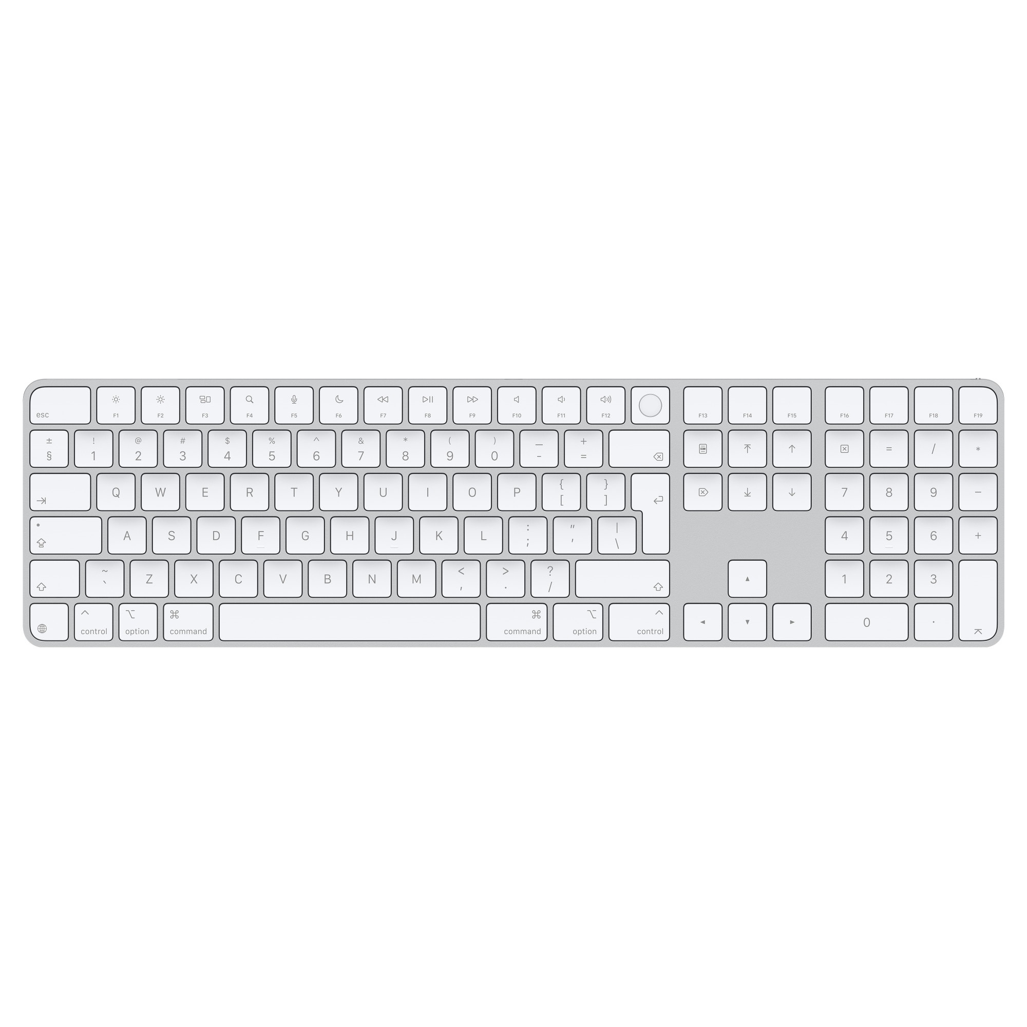 Apple Magic Keyboard Numeric Touch ID/ Bezdrôtová Bluetooth/ IE layout/ Biela