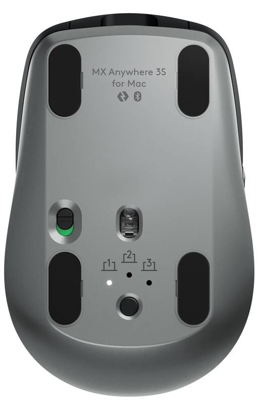 LOGITECH MX Anywhere 3S/ Kancelárska/ Laserová/ Pre pravákov/ 8 000 DPI/ USB+BT/ Grafitová 