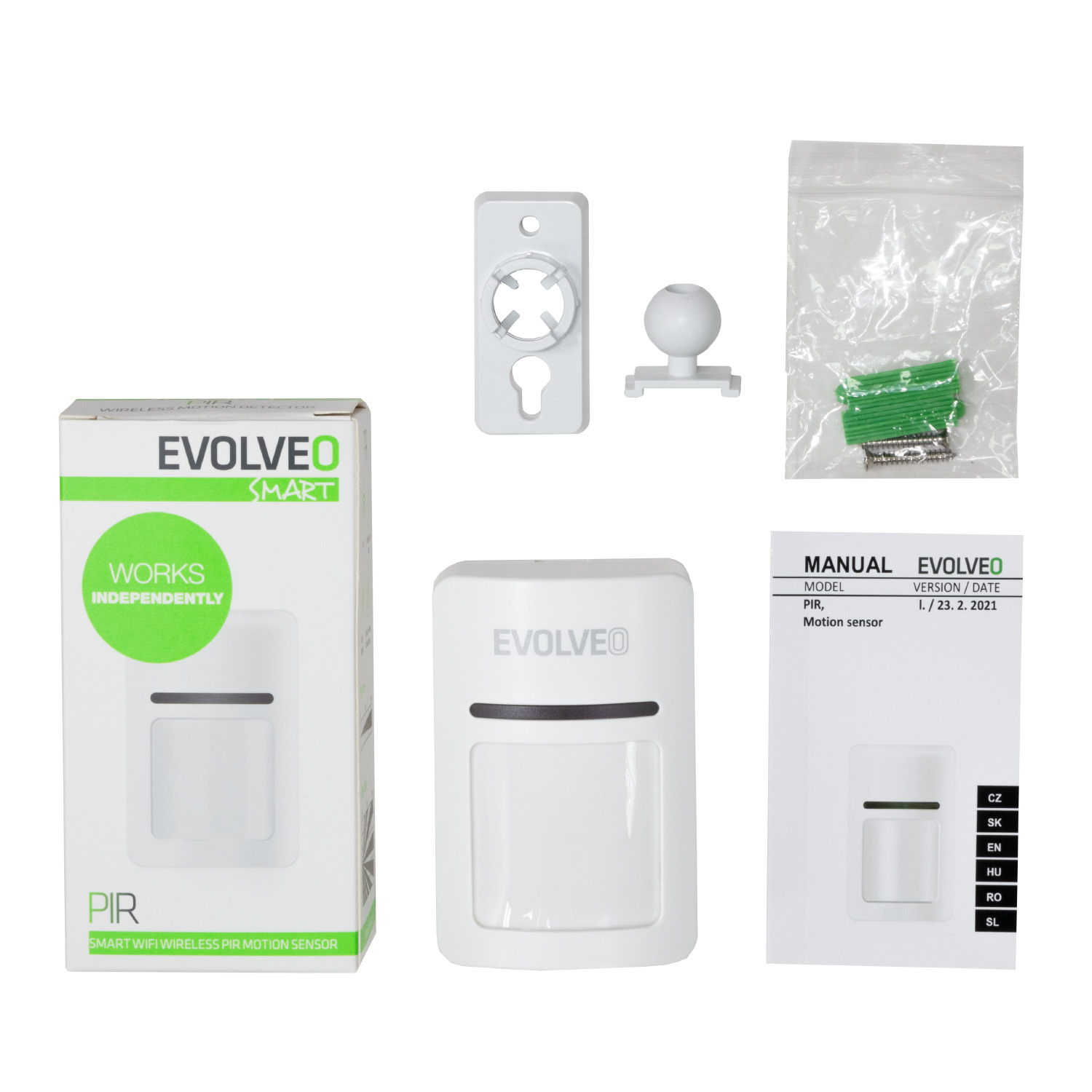 EVOLVEO šikovný WiFi bezdrôtový PIR snímač pohybu 