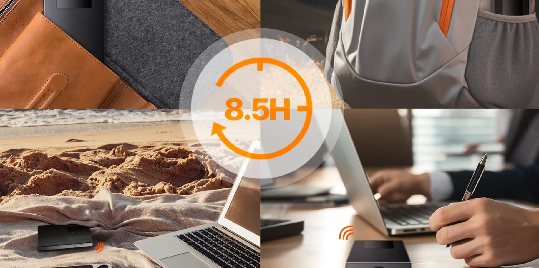 Tenda 4G180v4 4G LTE Mobile AX300 WiFi 6 batérie modem router, WPA3, USB-C, 2100 mAh, 8.5 hod. 