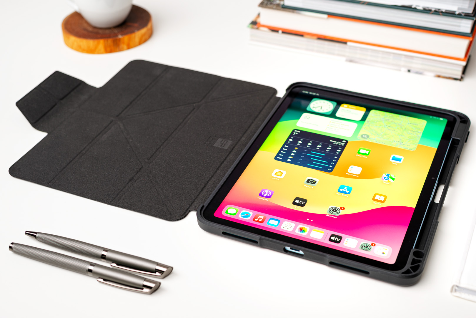 ER POWER kryt Flip Folio pre Apple iPad Air 13 (2025/ 2024) čierny 