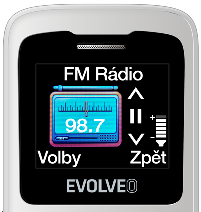 EVOLVEO EasyPhone ID, mobilný telefón pre seniorov, biela 