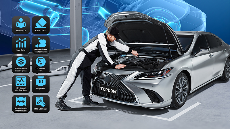 TOPDON diagnostické zariadenie TopScan Pro/ OBD 2 funkcie/ 13 špeciálnych funkcií/ Android/ iOS/ aplikácie 