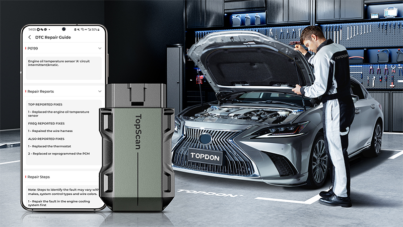 TOPDON diagnostické zariadenie TopScan Pro/ OBD 2 funkcie/ 13 špeciálnych funkcií/ Android/ iOS/ aplikácie 