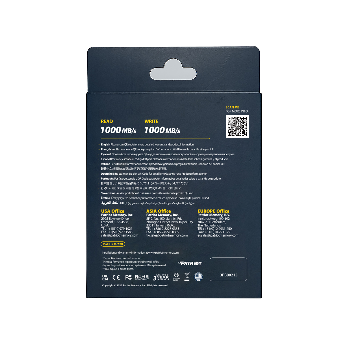 Patriot TRANSPORTER Lite/ 4TB/ SSD/ Externý/ Čierna/ 3R 