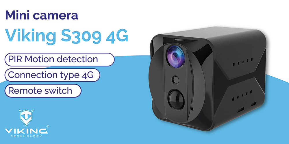 Minikamera Viking S309 4G/ 1080P/ nočné videnie/ pohybový senzor/ 2500mAh/ mobilné aplikácie 