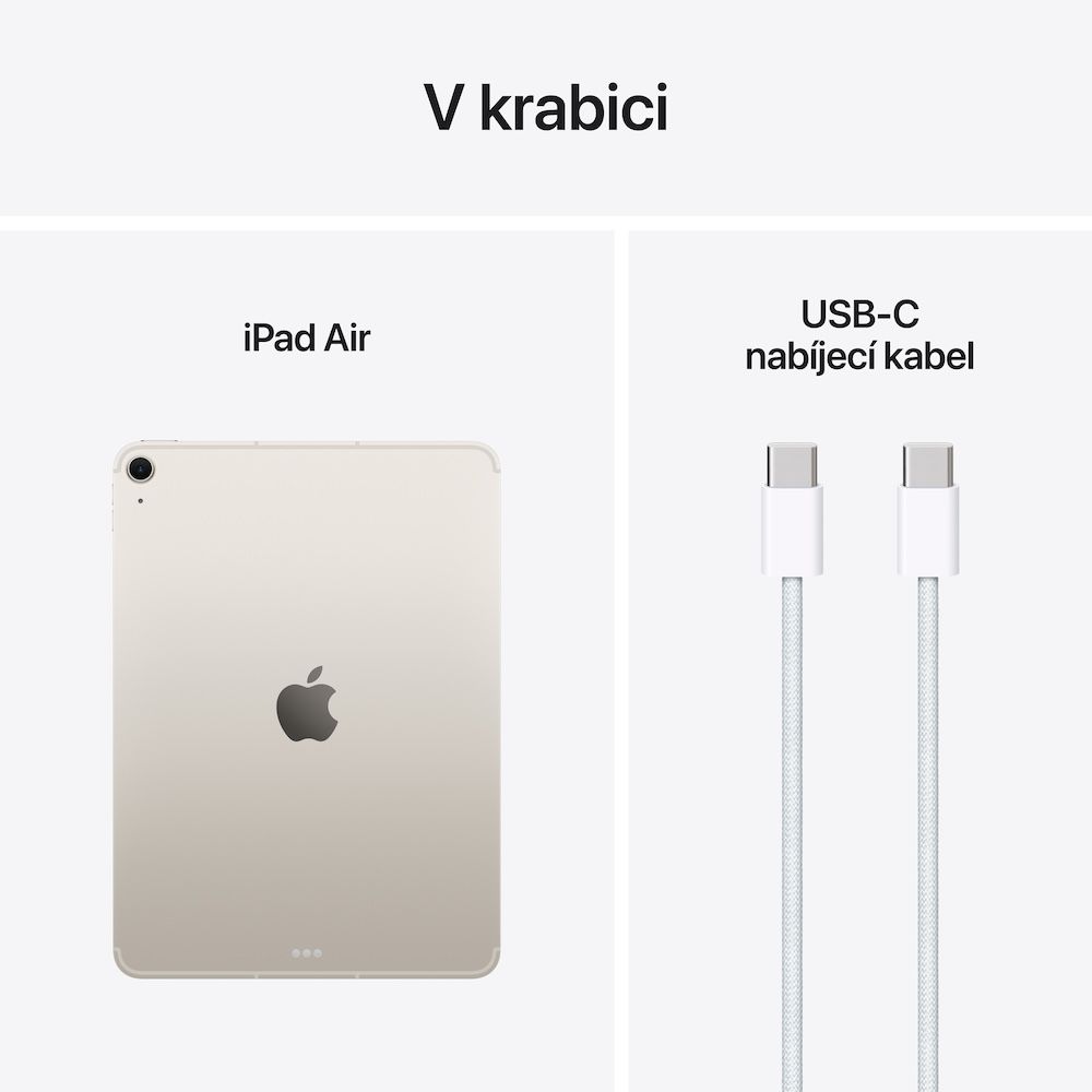 Apple iPad Air 11" (M3) - 2025/ Wi-Fi + Cellular/ 10, 9"/ 2360x1640/ 8GB/ 1TB/ iPadOS18/ Starlight 