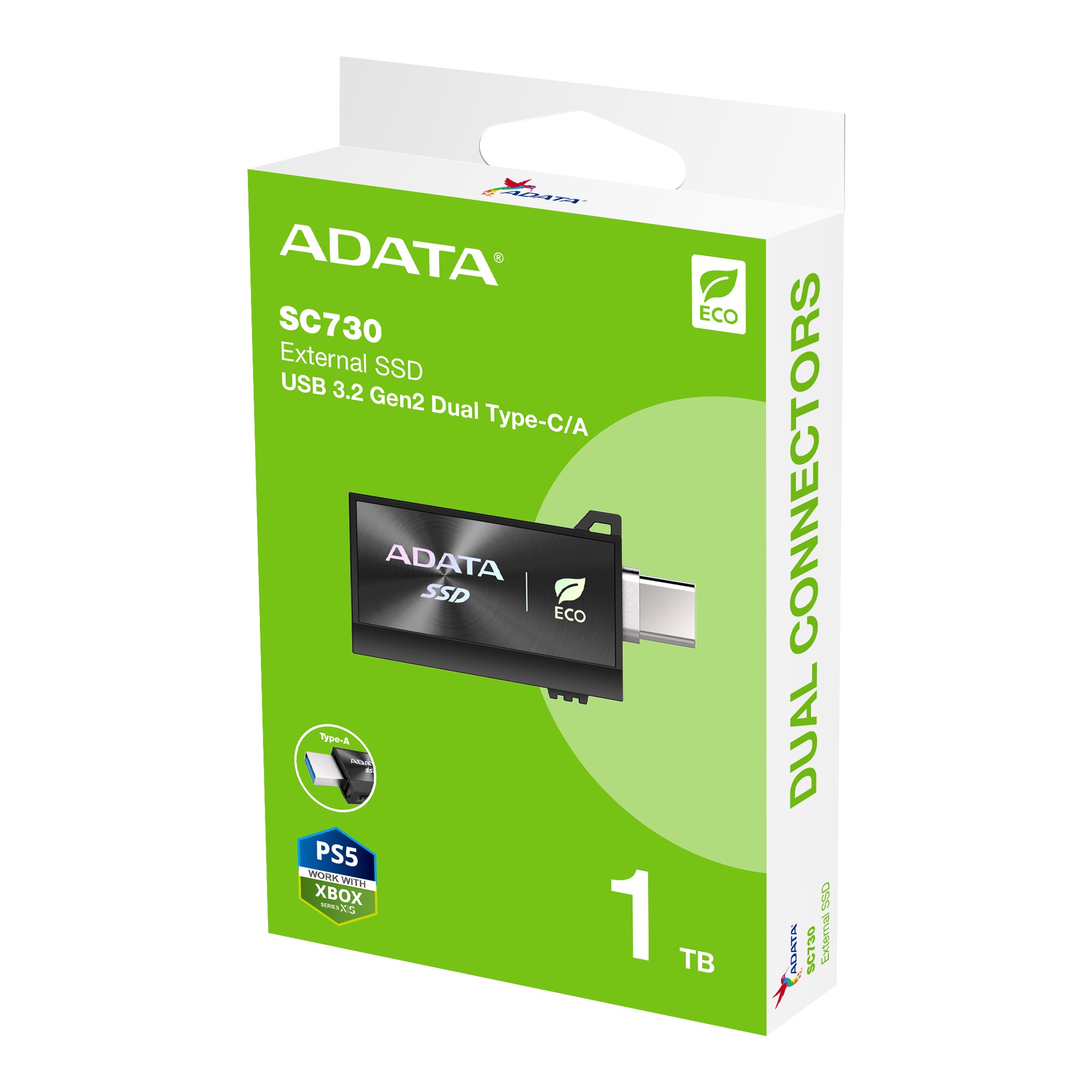 ADATA SC730/ 1TB/ SSD/ Externá/ Čierna/ 5R 