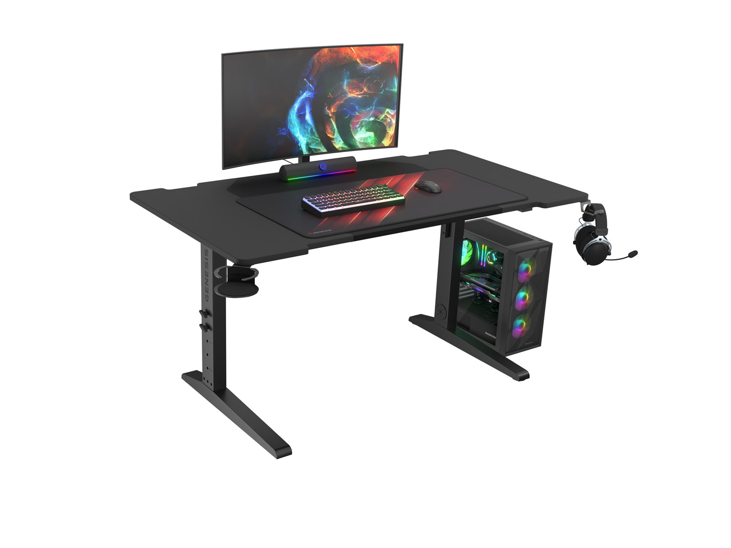 Herný stôl Genesis HOLM MODULAR 140, RGB 