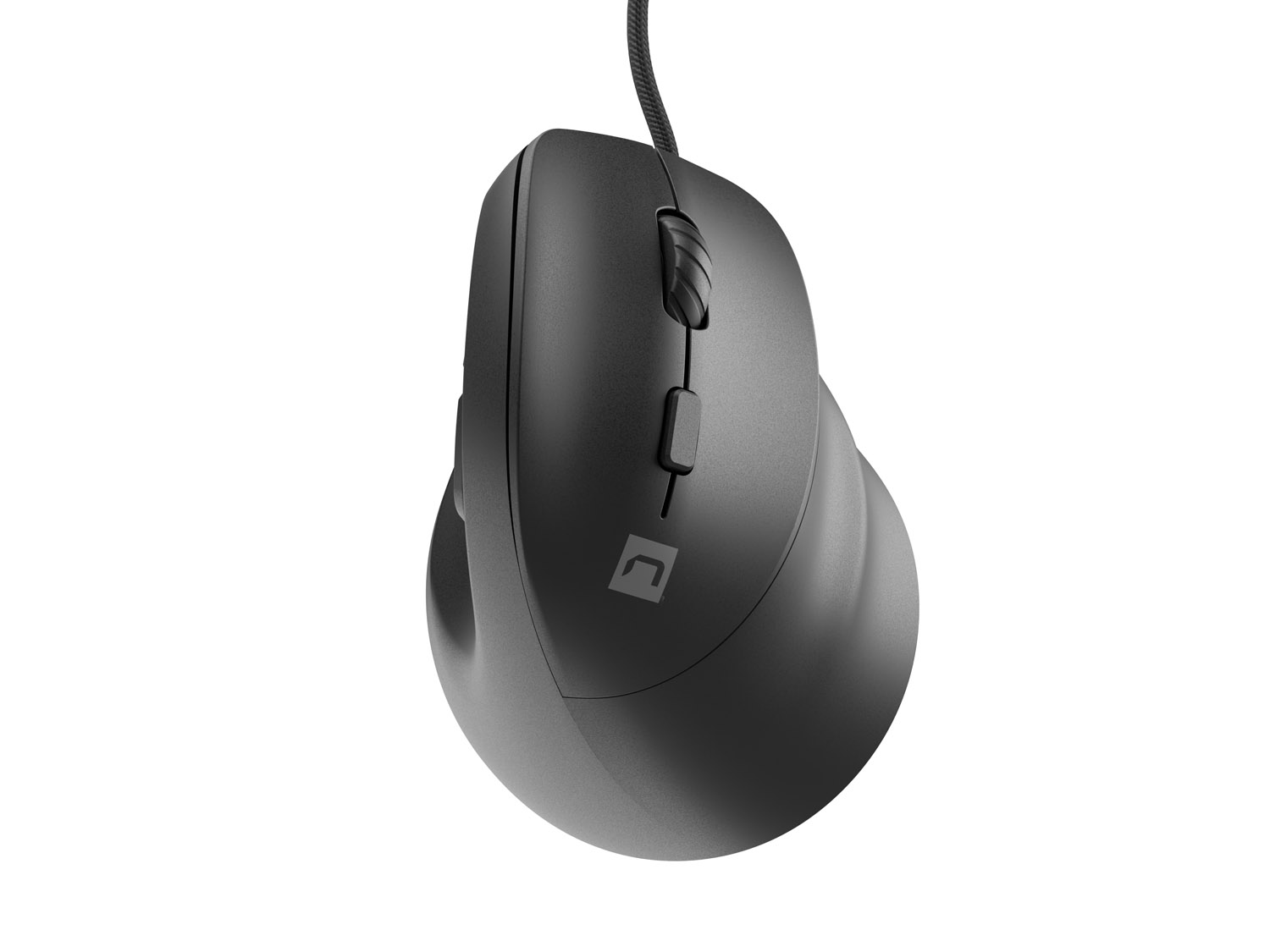 Vertikálna myš Natec CRAKE 2 PRO/ Vertikálna/ Optická/ Pre pravákov/ 12 400 DPI/ Drôtové USB-A/ Čierna 