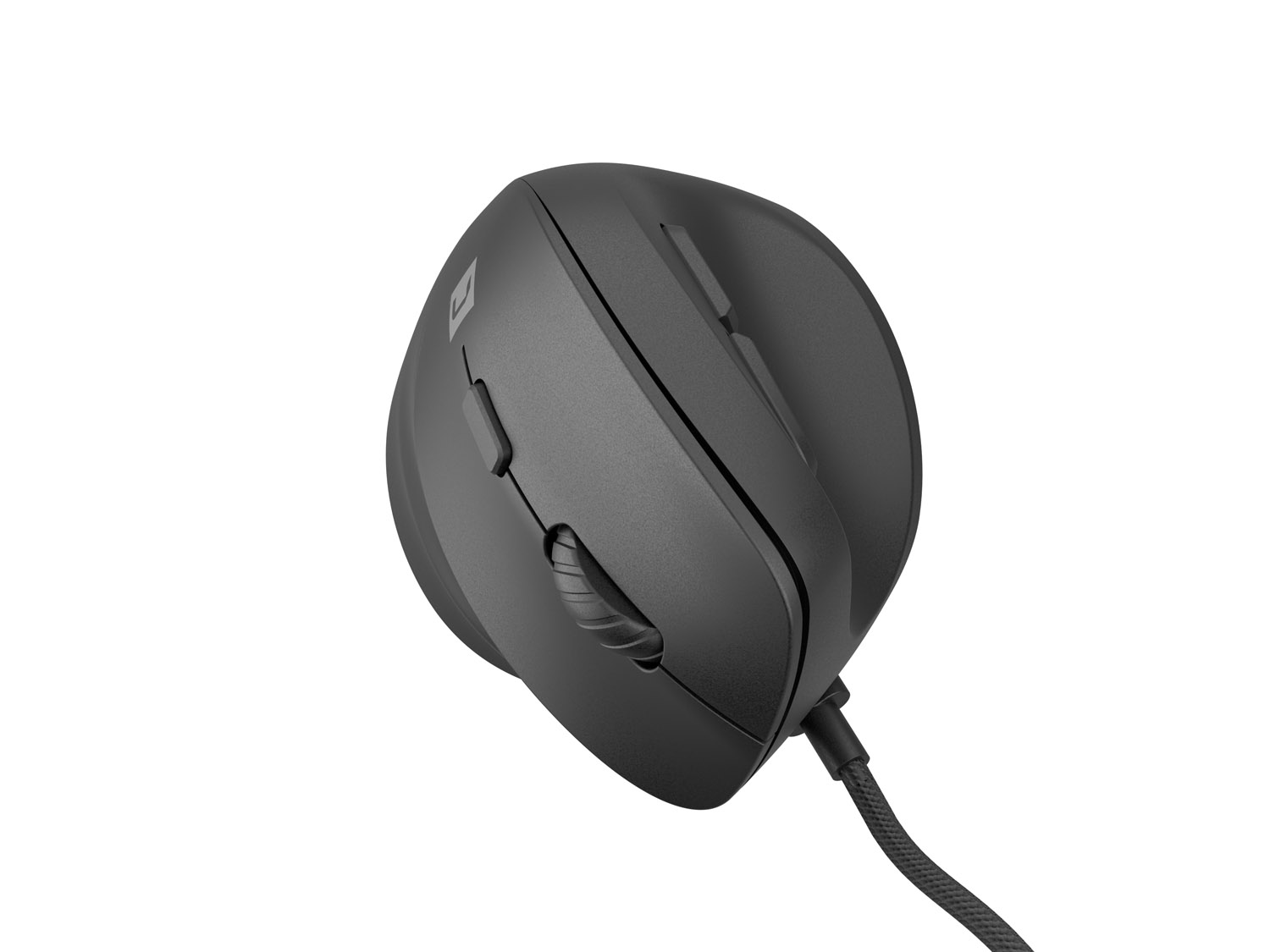 Vertikálna myš Natec CRAKE 2 PRO/ Vertikálna/ Optická/ Pre pravákov/ 12 400 DPI/ Drôtové USB-A/ Čierna 