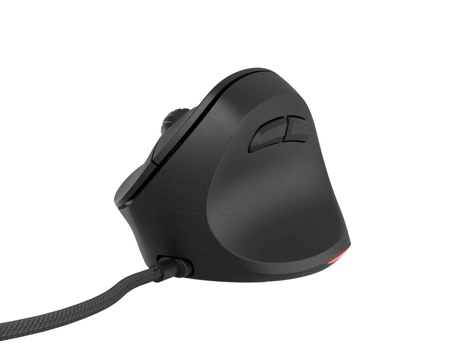 Vertikálna myš Natec CRAKE 2 PRO/ Vertikálna/ Optická/ Pre pravákov/ 12 400 DPI/ Drôtové USB-A/ Čierna 