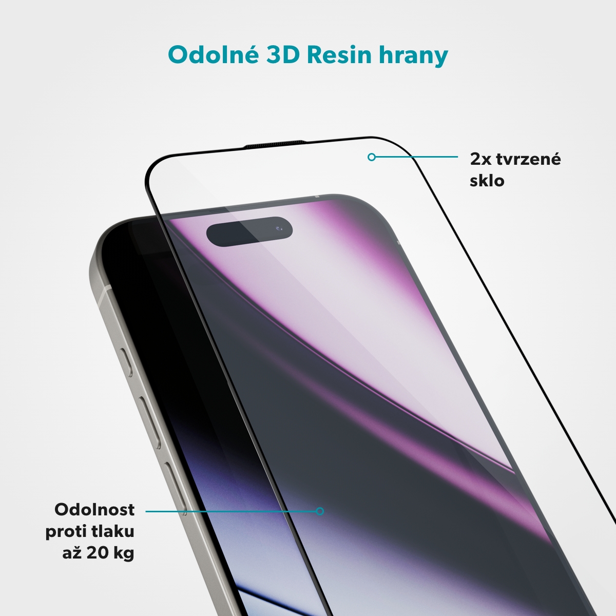 Epico 3D sklo s aplik. - 2ks pre iPhone 15/ 16 