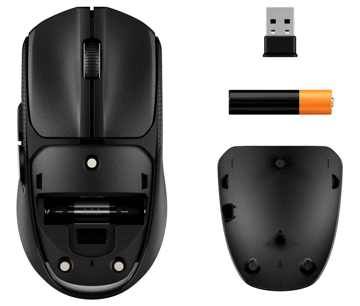 HyperX Pulsefire Fuse/ Herná/ Optická/ 3 200 DPI/ USB+BT/ Čierna 