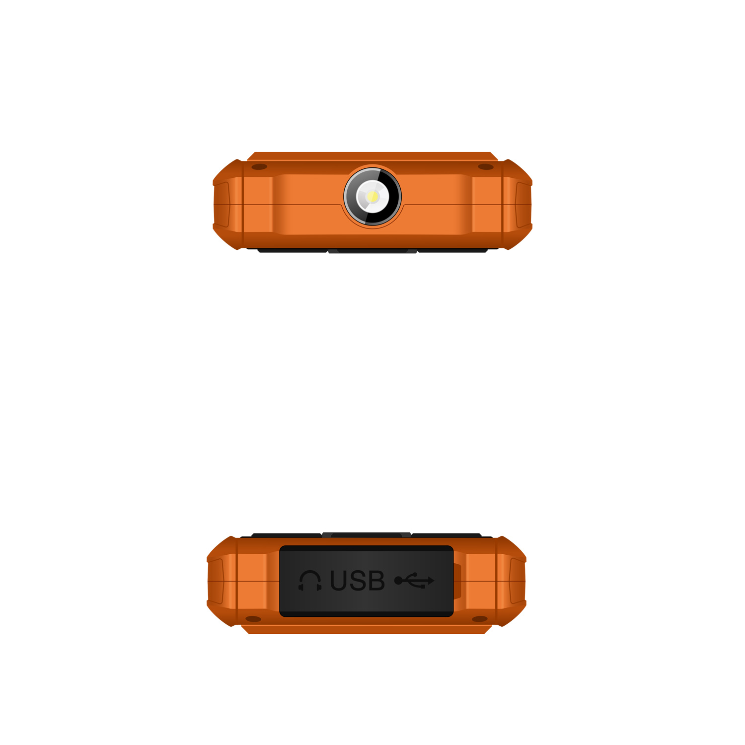 EVOLVEO StrongPhone H1, IP68 odolný Dual SIM telefón, 2, 8" LCD, 5000mAh, Powerbanka, oranžový 