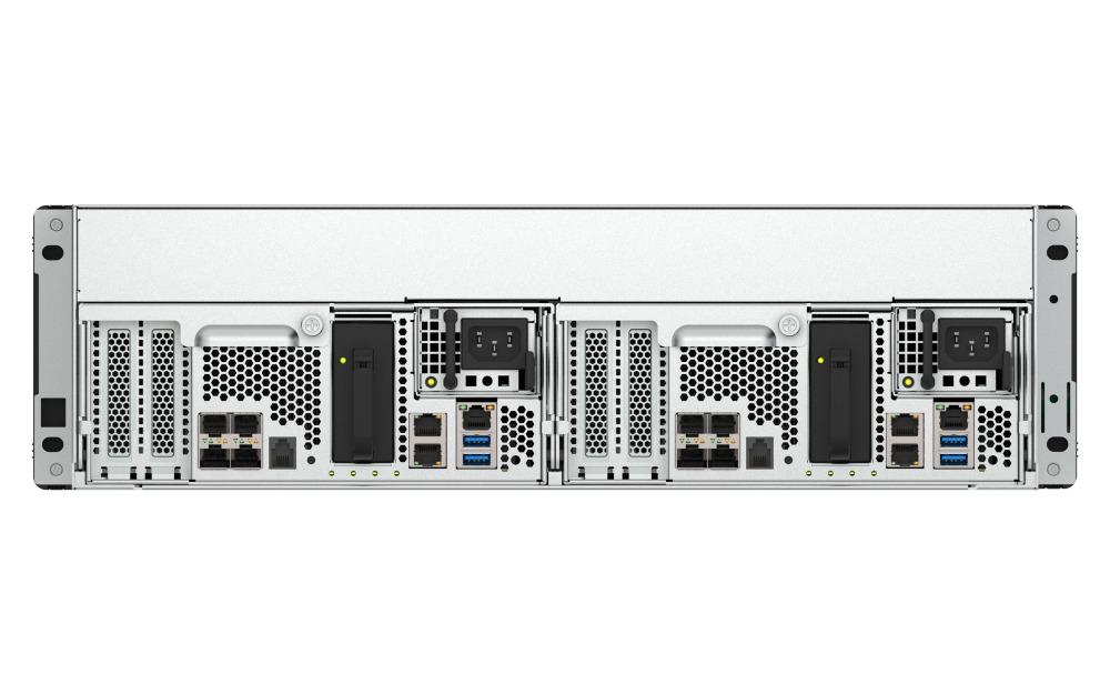 QNAP ES1686dc-R2-2142IT-96G (Duálny radič, 2x Xeon, 2x 48GB RAM, 16x 3, 5" SAS, 6x GbE, 8x 10Gb SFP+) 