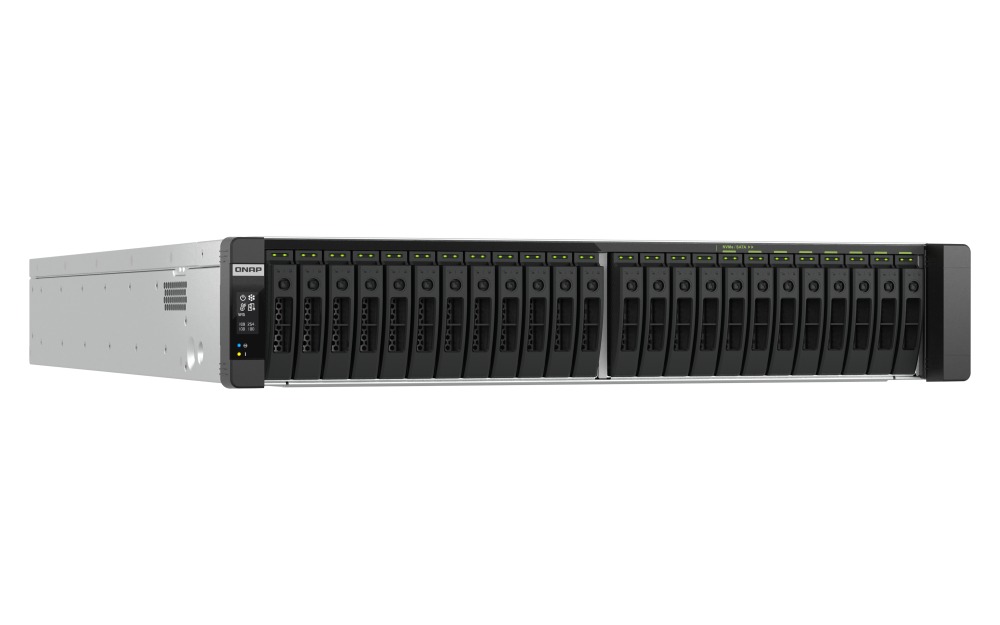 QNAP TDS-h2489FU-R2-4309Y-64G (2x Xeon, 64GB RAM, 24x 2, 5" U.2 SATA, 4x PCIe, 4x 2, 5GbE, 2x 25GbE) 