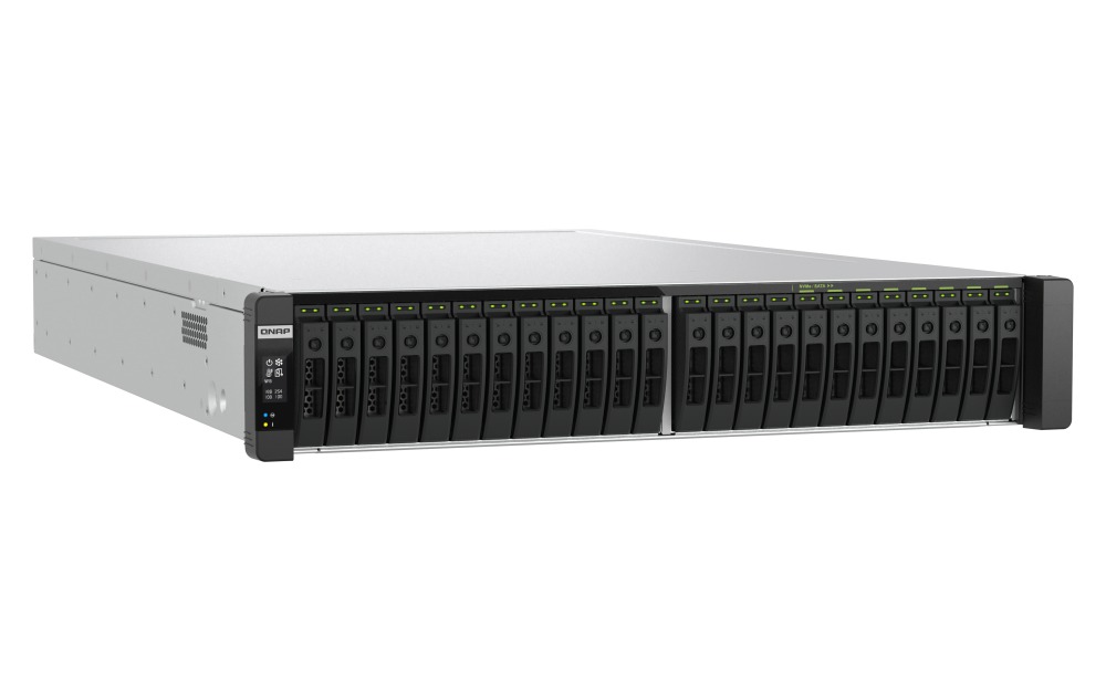 QNAP TDS-h2489FU-R2-4309Y-64G (2x Xeon, 64GB RAM, 24x 2, 5" U.2 SATA, 4x PCIe, 4x 2, 5GbE, 2x 25GbE) 