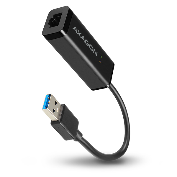 AXAGON ADE-SR, USB-A 3.2 Gen 1 - Gigabit Ethernet sieťová karta, auto inštal, čierna 